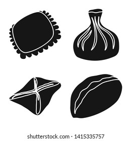Vector illustration of cuisine  and appetizer logo. Set of cuisine  and food  stock symbol for web.