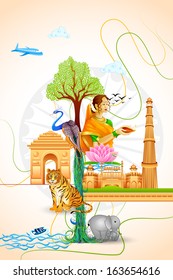 vector illustration of Culture of India