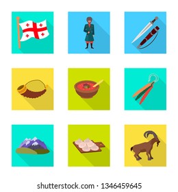 Vector illustration of culture and sightseeing icon. Collection of culture and originality stock symbol for web.