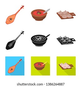 Vector illustration of culture and sightseeing icon. Set of culture and originality stock vector illustration.