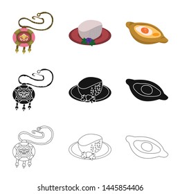 Vector illustration of culture and sightseeing icon. Collection of culture and originality stock vector illustration.