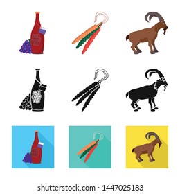 Vector illustration of culture and sightseeing icon. Collection of culture and originality stock vector illustration.