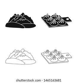 Vector illustration of culture and sightseeing icon. Set of culture and originality stock vector illustration.