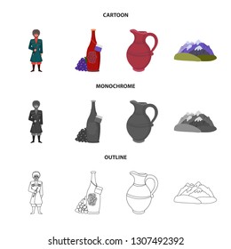 Vector illustration of culture and sightseeing logo. Collection of culture and originality stock symbol for web.
