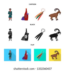 Vector illustration of culture and sightseeing logo. Collection of culture and originality stock vector illustration.