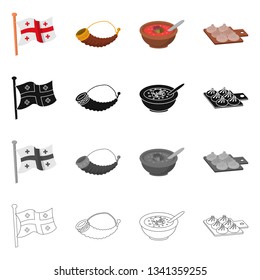 Vector illustration of culture and sightseeing logo. Collection of culture and originality stock symbol for web.