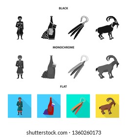 Vector illustration of culture and sightseeing logo. Collection of culture and originality stock vector illustration.