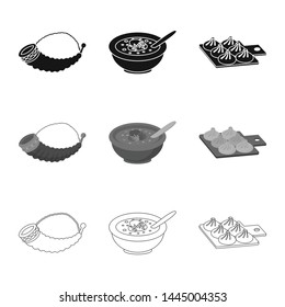Vector illustration of culture and sightseeing logo. Set of culture and originality stock vector illustration.