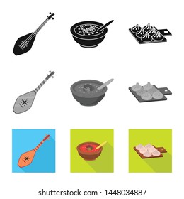 Vector illustration of culture and sightseeing logo. Collection of culture and originality stock symbol for web.