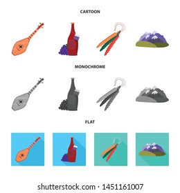 Vector illustration of culture and sightseeing logo. Collection of culture and originality stock symbol for web.