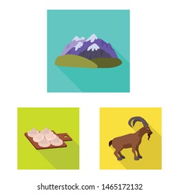 Vector illustration of culture and sightseeing logo. Collection of culture and originality stock symbol for web.
