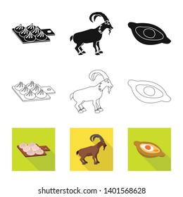 Vector illustration of culture and sightseeing sign. Collection of culture and originality stock symbol for web.