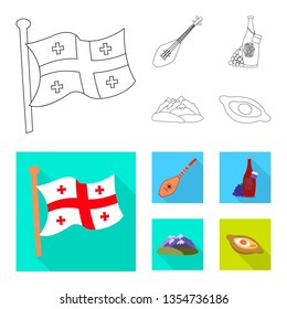 Vector illustration of culture and sightseeing symbol. Set of culture and originality stock vector illustration.
