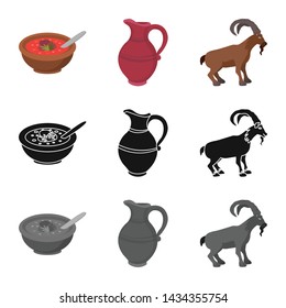 Vector illustration of culture and sightseeing symbol. Collection of culture and originality vector icon for stock.