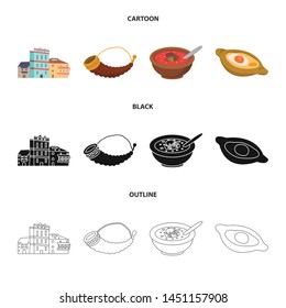 Vector illustration of culture and sightseeing symbol. Collection of culture and originality vector icon for stock.