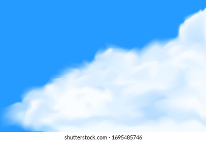 Vector illustration of cumulonimbus with a little blur