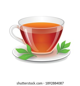 Vector illustration cup black tea