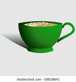 vector illustration: a cup of cappuccino