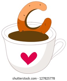 Ilustración vectorial de la taza de café