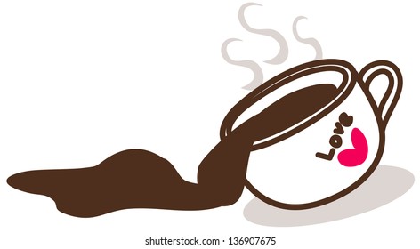 Ilustración vectorial de una taza de café