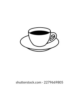 ilustración vectorial de una taza de café