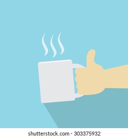 Vector illustration of a cup of coffee