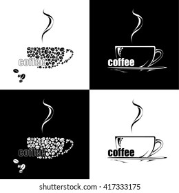 Vector illustration with a Cup of coffee