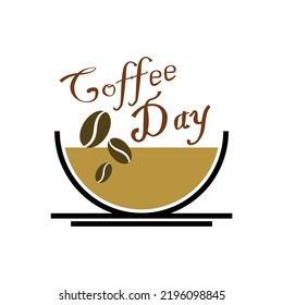 vector illustration of a cup of coffee. Coffee Day Vector Illustration icon,
international coffee day