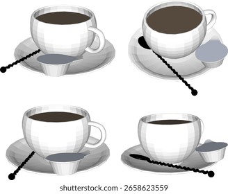 Vector illustration of a cup of coffee design to accompany breakfast