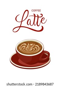 Vektorgrafik, Tasse Kaffeetasse einzeln auf weißem Hintergrund.