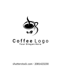 ilustración vectorial del logotipo de taza de café, logotipo de café, logotipo de tienda, logotipo de mercado