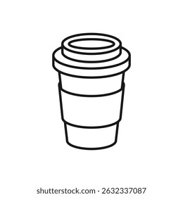 Vector illustration of a cup of coffee on a white background