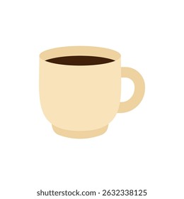Ilustração vetorial de uma xícara de café sobre um fundo branco