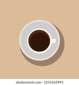 Vector illustration of a cup of coffee. Simple style. Element for creating a seamless pattern. For banner, business card, menu