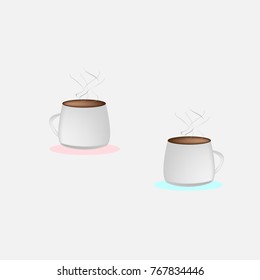 vector illustration cup with coffee and steam