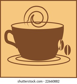 vector illustration of cup of coffee symbol