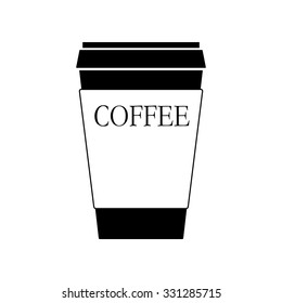 Vector illustration cup of coffee to take away