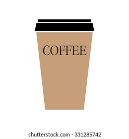 Vector illustration cup of coffee to take away