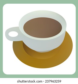 Vector illustration of cup of hot cocoa