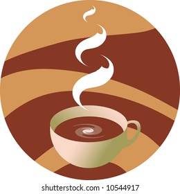 vector illustration - cup hot coffee