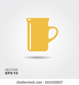 Vector illustration of a Cup for a hot drink. Flat icon