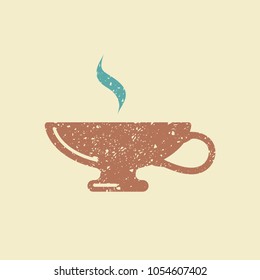 Vector illustration of a Cup for a hot drink. Flat icon