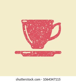 Vector illustration of a Cup for a hot drink. Flat icon