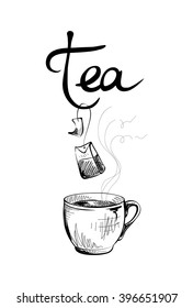 Vector illustration. Cup with a hot drink.