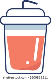 vector illustration of a cup of juice