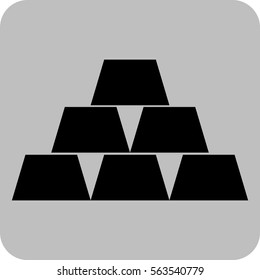 Vector Illustration with Cup Pyramid Icon
