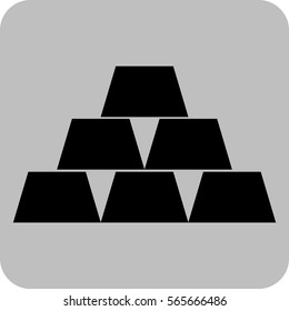 Ilustración vectorial con ícono de la pirámide de la copa de color negro
