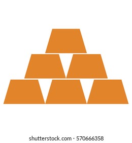 Vector Illustration of Cup Pyramid Icon in Orange