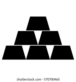 Vector Illustration of Cup Pyramid Icon in Black