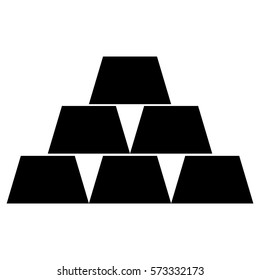 Vector Illustration of Cup Pyramid Icon in Black
